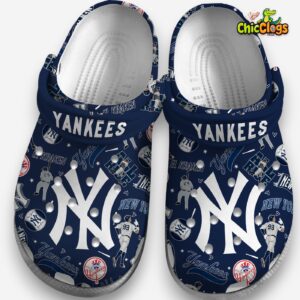 Printed New York Yankees MLB Crocs Clogs - Unique Pattern Design Footwear - Image 3