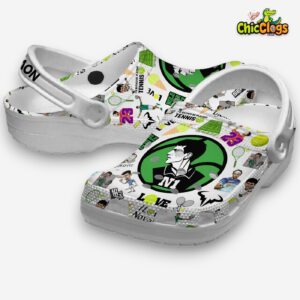 Printed Novak Djokovic Crocs Clogs - Unique Design for Tennis Fans - Image 1