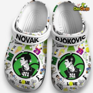 Printed Novak Djokovic Crocs Clogs - Unique Design for Tennis Fans - Image 2
