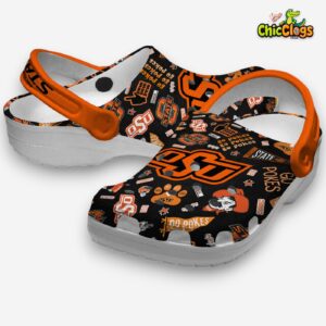Printed Oklahoma State Cowboys Crocs Clogs - NCAA Team Design Footwear - Image 1