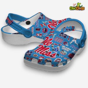 Printed Ole Miss Rebels Crocs Clogs - NCAA Design Footwear - Image 1