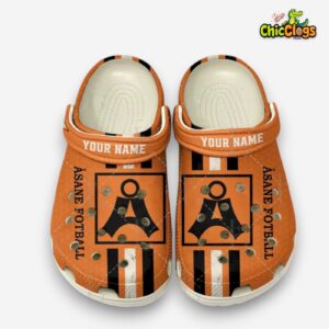 Printed Pattern Asane Fotball Design Crocs Clogs for Trendy Comfort - Image 2