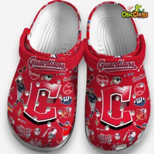 Printed Pattern Cleveland Guardians Crocs Clogs - MLB Team Design - Image 3