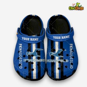 Printed Pattern Crocs Clogs - Fotballklubben Haugesund Design - Image 1