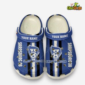 Printed Pattern Crocs - Sarpsborg 08 Fotballforening Design Clogs - Image 1