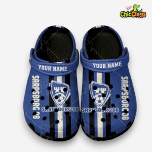 Printed Pattern Crocs - Sarpsborg 08 Fotballforening Design Clogs - Image 2
