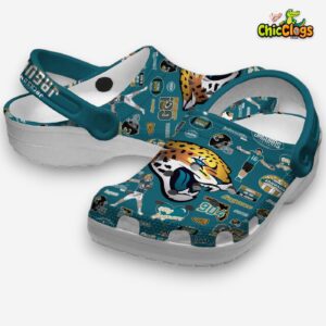 Printed Pattern Jacksonville Jaguars Crocs Clogs - NFL Team Footwear - Image 1