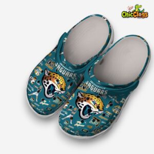 Printed Pattern Jacksonville Jaguars Crocs Clogs - NFL Team Footwear - Image 2