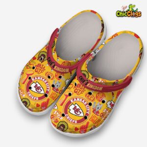 Printed Pattern Kansas City Chiefs Crocs Clogs - NFL Fan Footwear - Image 5