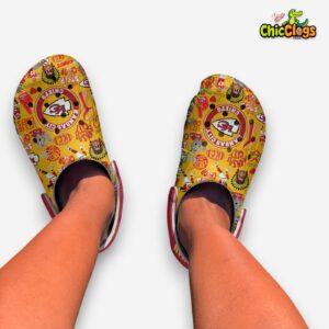 Printed Pattern Kansas City Chiefs Crocs Clogs - NFL Fan Footwear - Image 7
