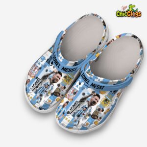 Printed Pattern Lionel Messi Crocs Clogs - Stylish Soccer Inspired Footwear - Image 5