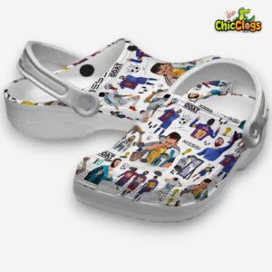 Printed Pattern Lionel Messi Crocs Clogs - Stylish Soccer Inspired Footwear - Image 6