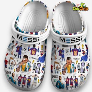 Printed Pattern Lionel Messi Crocs Clogs - Stylish Soccer Inspired Footwear - Image 10