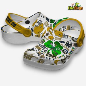 Printed Pattern Notre Dame Fighting Irish Crocs Clogs for Fans - Image 5