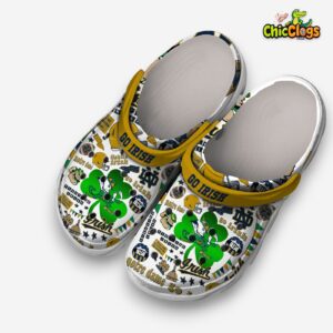 Printed Pattern Notre Dame Fighting Irish Crocs Clogs for Fans - Image 6