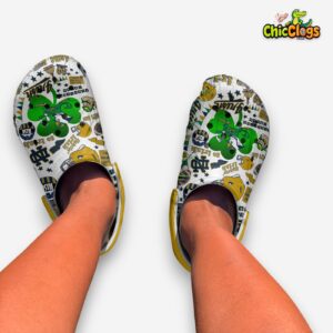 Printed Pattern Notre Dame Fighting Irish Crocs Clogs for Fans - Image 7