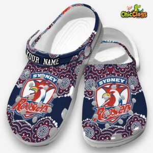 Printed Pattern Sydney Roosters Crocs - National Rugby League Clogs - Image 1
