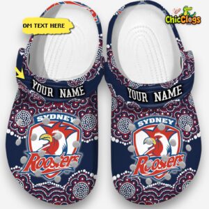 Printed Pattern Sydney Roosters Crocs - National Rugby League Clogs - Image 2
