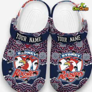 Printed Pattern Sydney Roosters Crocs - National Rugby League Clogs - Image 3