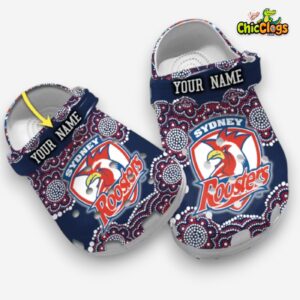 Printed Pattern Sydney Roosters Crocs - National Rugby League Clogs - Image 4