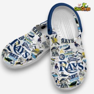 Printed Pattern Tampa Bay Rays Crocs Clogs - MLB Fan Footwear - Image 3