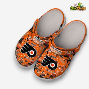 Printed Philadelphia Flyers Pattern Crocs Clogs - NHL Team Design Footwear - Image 3
