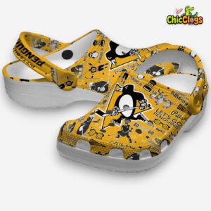 Printed Pittsburgh Penguins Crocs Clogs - NHL Team Design Footwear - Image 2