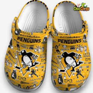 Printed Pittsburgh Penguins Crocs Clogs - NHL Team Design Footwear - Image 3