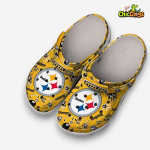 Printed Pittsburgh Steelers Clogs - NFL Pattern Crocs for Fans - Image 2