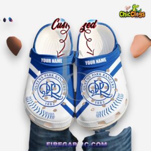 Printed Queens Park Rangers Pattern Clogs - Stylish Crocs for Fans - Image 1