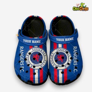 Printed Rangers FC Crocs Clogs - SPFL Design Football Footwear - Image 1