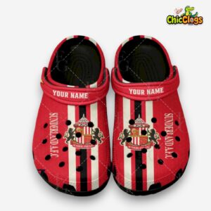 Printed Sunderland A.F.C. Championship Football Crocs Clogs for Fans - Image 1