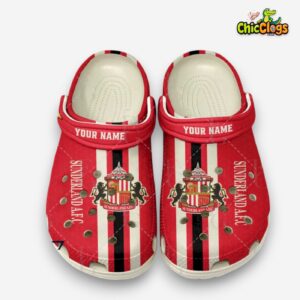 Printed Sunderland A.F.C. Championship Football Crocs Clogs for Fans - Image 2
