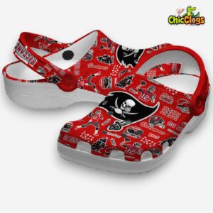 Printed Tampa Bay Buccaneers Crocs Clogs - NFL Team Pattern Footwear - Image 1