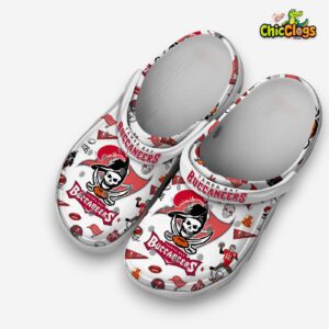 Printed Tampa Bay Buccaneers Crocs Clogs - NFL Team Pattern Footwear - Image 3