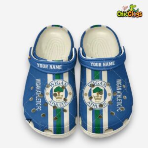 Printed Wigan Athletic League One Crocs Clogs - Stylish Football Design - Image 2