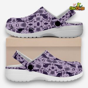 Purple Cat Classic Crocs For Men, Women, Kids - Image 2