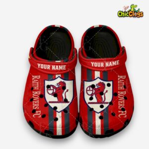 Raith Rovers FC Printed Pattern Clogs - Stylish Football League Crocs - Image 1