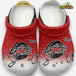 Red Lips Pattern Classic Crocs For Men, Women, Kids - Image 2