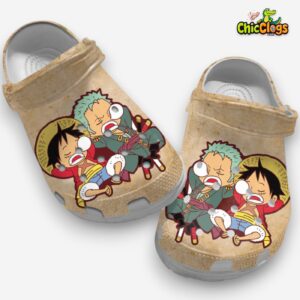 Roronoa Zoro And Luffy Crocs Clogs - Image 1