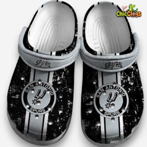 San Antonio Spurs Design Clogs - Comfortable Unisex Crocs for Basketball Fans - Image 1