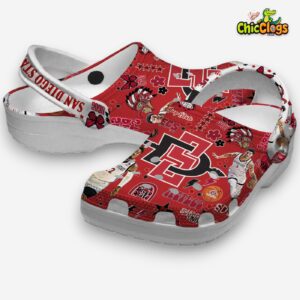 San Diego State Aztecs Printed Pattern Clogs - Stylish NCAA Crocs Footwear - Image 1