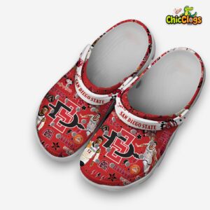 San Diego State Aztecs Printed Pattern Clogs - Stylish NCAA Crocs Footwear - Image 2