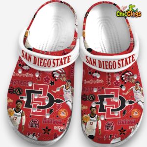 San Diego State Aztecs Printed Pattern Clogs - Stylish NCAA Crocs Footwear - Image 3