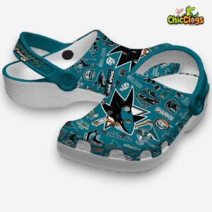 San Jose Sharks Printed Pattern Clogs - NHL Crocs for Fans - Image 1