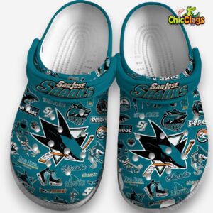 San Jose Sharks Printed Pattern Clogs - NHL Crocs for Fans - Image 3
