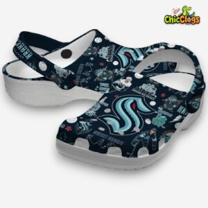 Seattle Kraken Crocs Clogs with Stylish NHL Printed Design - Image 1