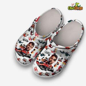 Sebastian Vettel F1 Design Crocs Clogs - Printed Pattern Footwear - Image 1