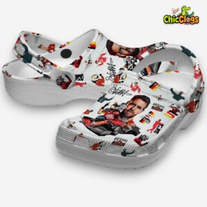 Sebastian Vettel F1 Design Crocs Clogs - Printed Pattern Footwear - Image 2