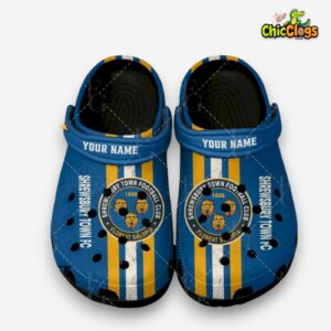 Shrewsbury Town League One Printed Design Crocs Clogs - Stylish Comfort Footwear - Image 1